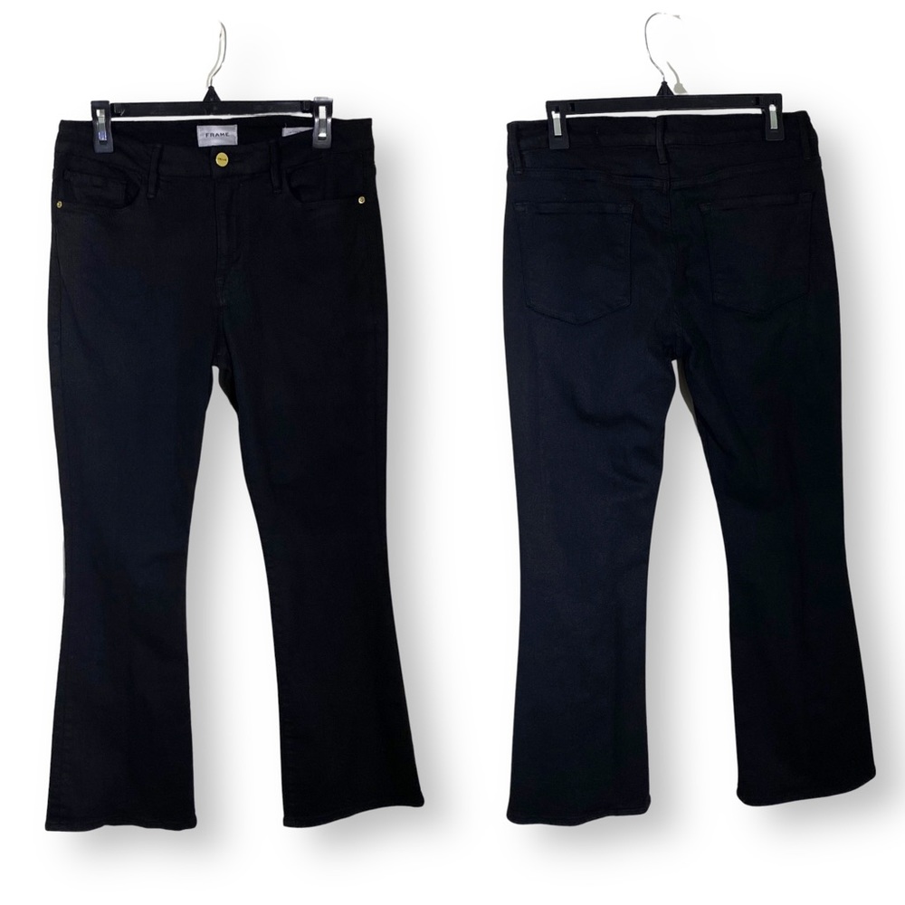 Frame Denim Women's Black Boot Cut Jeans